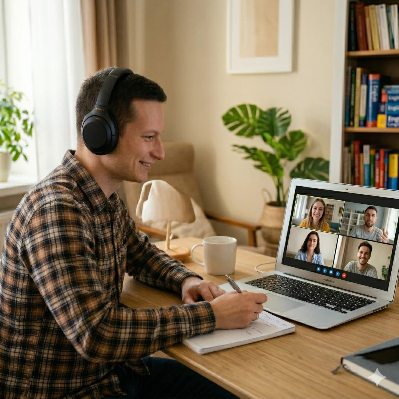 Student learning Slovak online